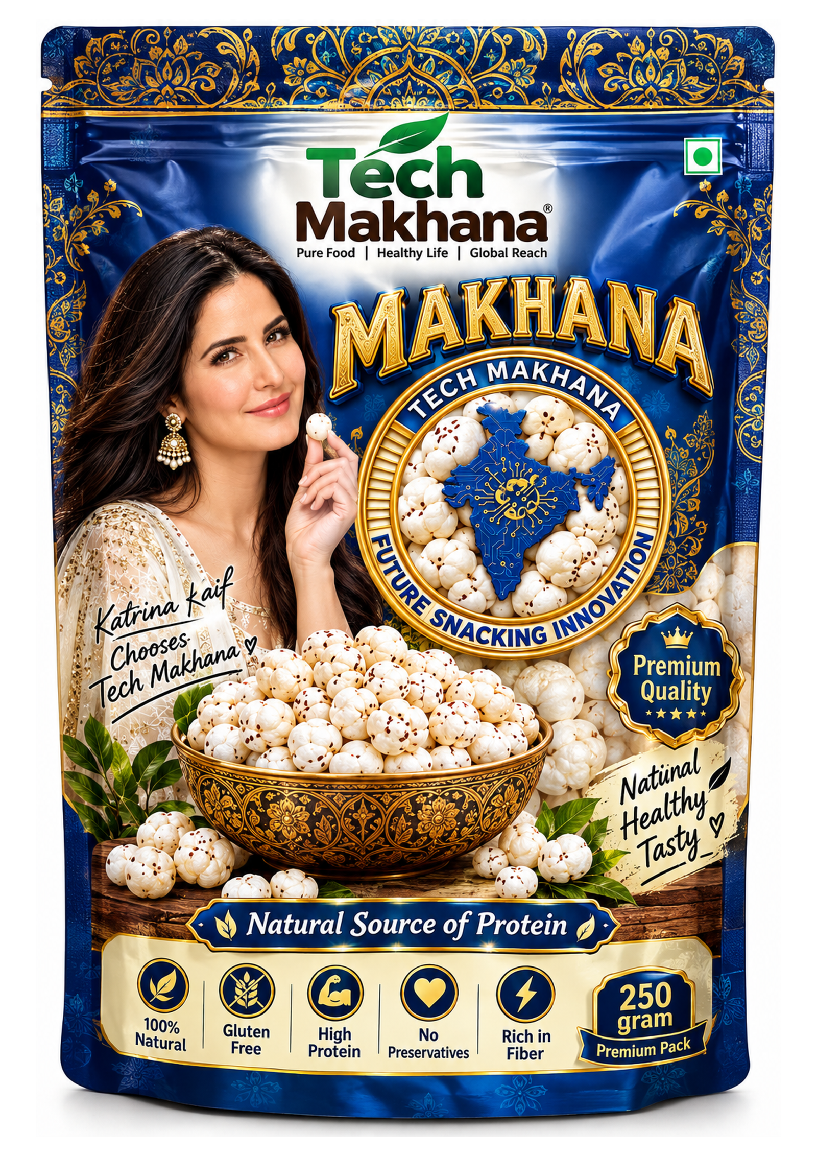 250 gram Makhana – King-Size Crunch & Nutrition | E-Health Food - Image 2