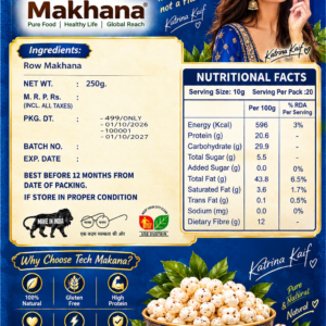 100 gram Makhana – Premium Quality Light & Crispy Nuts | E-Health Food quantity - Image 2