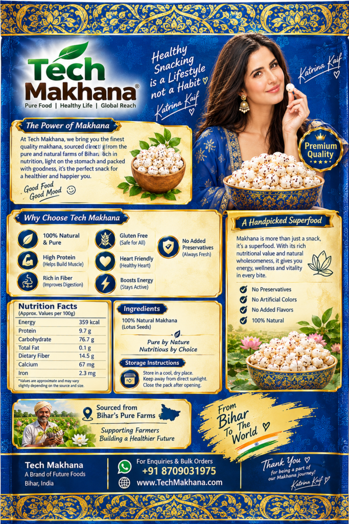 250 gram Makhana – King-Size Crunch & Nutrition | E-Health Food