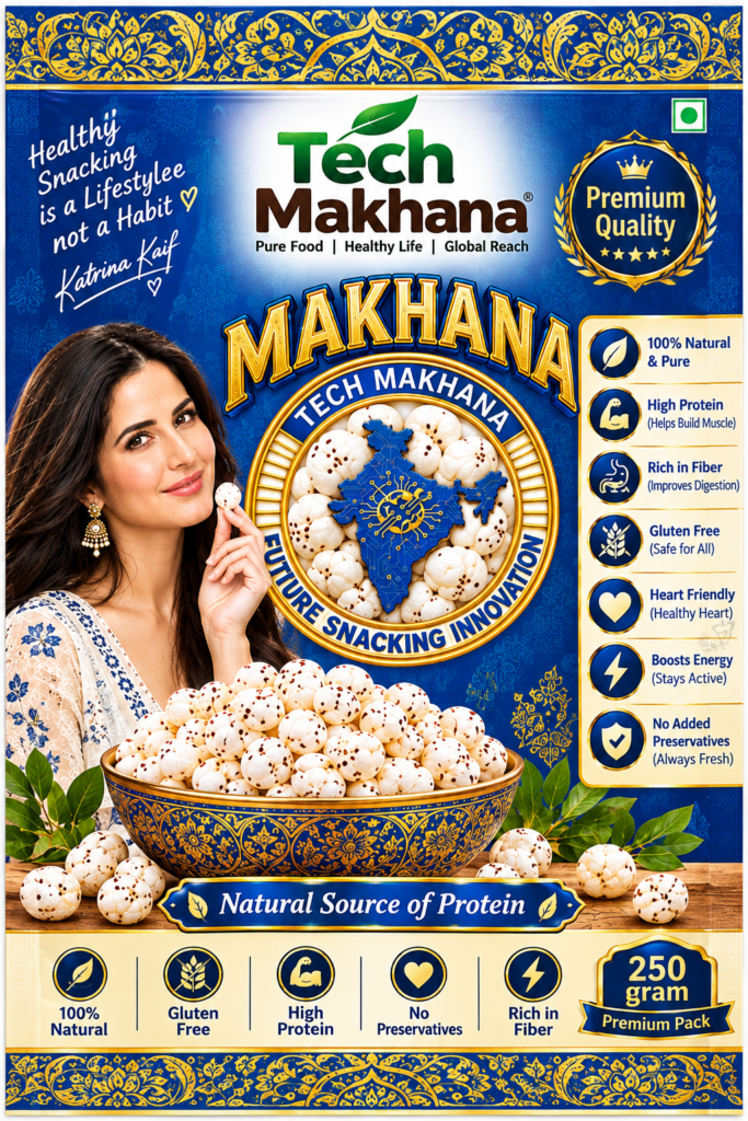 100 gram Makhana – Premium Quality Light & Crispy Nuts | E-Health Food quantity